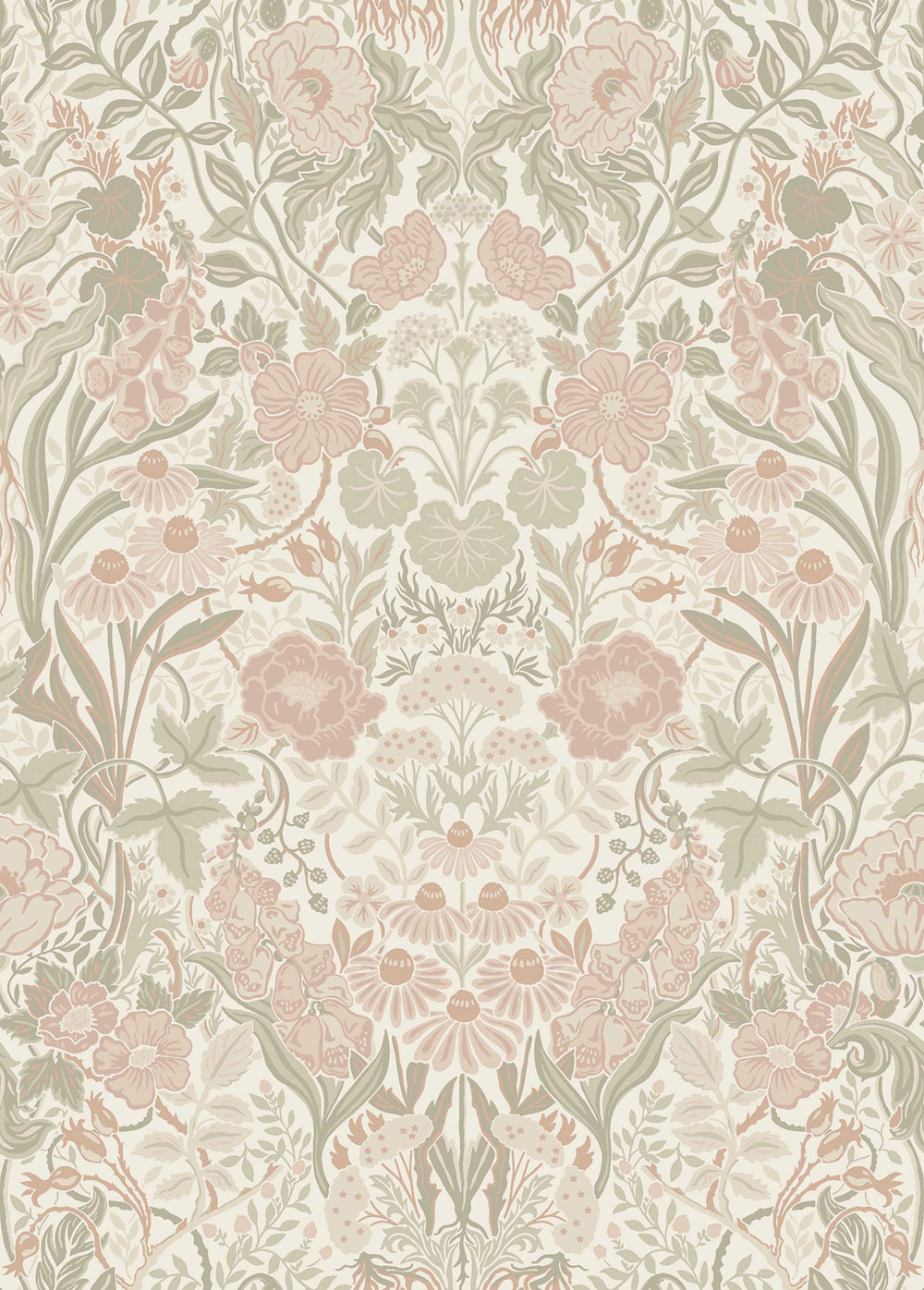 Wallpaper, pink, flowers, 5724, Orangeri, Boråstapeter