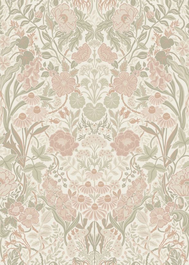 Wallpaper, pink, flowers, 5724, Orangeri, Boråstapeter