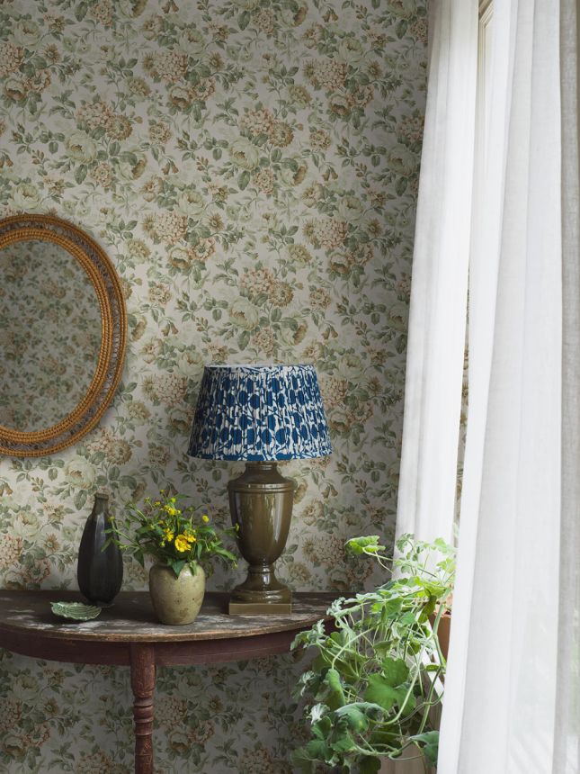 Wallpaper, beige, flowers, 5727, Orangeri, Boråstapeter