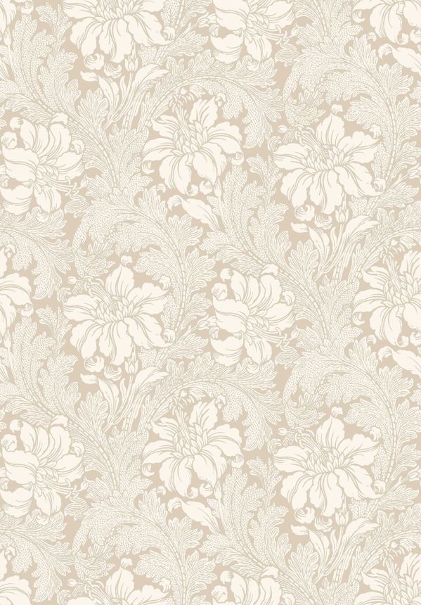 Beige wallpaper, flowers, 2011, Icons, Borastapeter