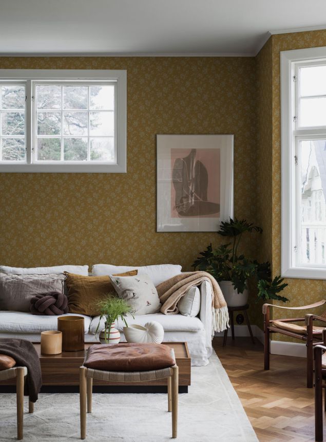 Brown wallpaper, flowers, 1178, Icons, Borastapeter