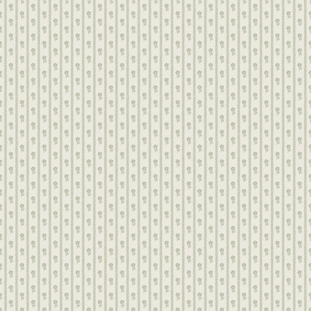 Wallpaper, green, flowers, stripes, 6954, Osterlen, Borastapeter