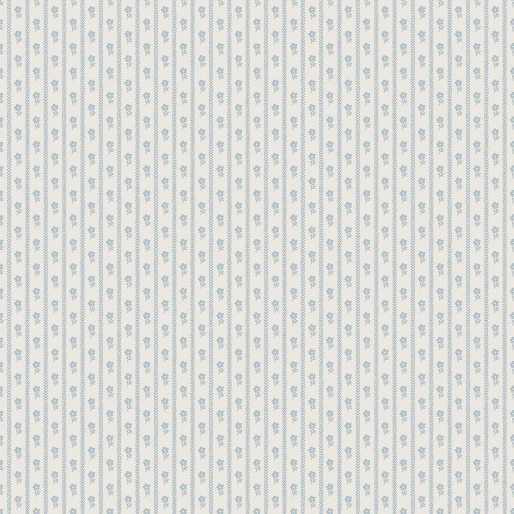 Wallpaper, blue, flowers, stripes, 6956, Osterlen, Borastapeter