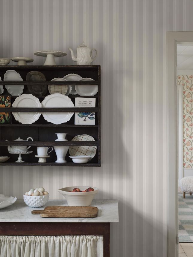 Wallpaper, grey, stripes, 6961, Osterlen, Borastapeter