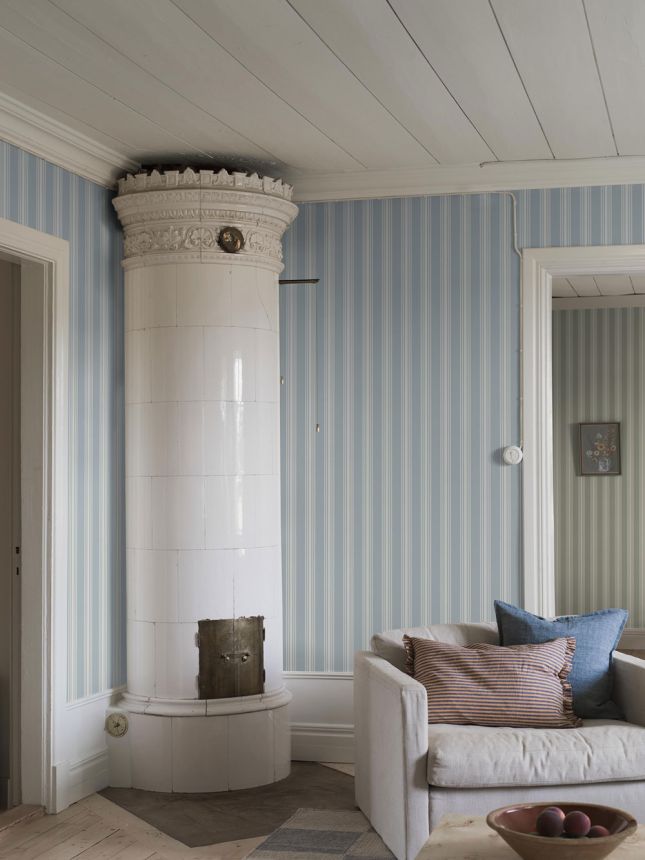 Wallpaper, blue, stripes, 6962, Osterlen, Borastapeter