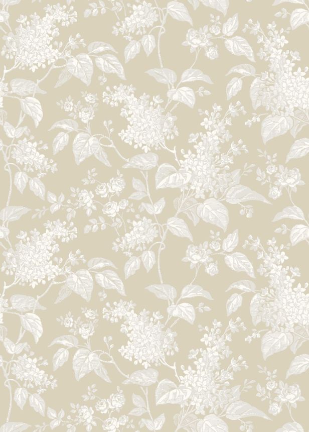 Wallpaper, beige, branches, flowers, 6964, Osterlen, Borastapeter