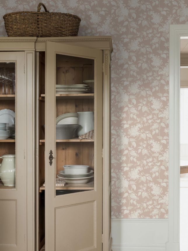 Wallpaper, pink, branches, flowers, 6965, Osterlen, Borastapeter