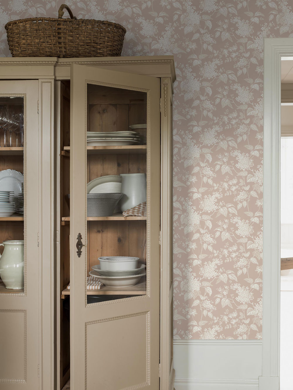 Wallpaper, pink, branches, flowers, 6965, Osterlen, Borastapeter