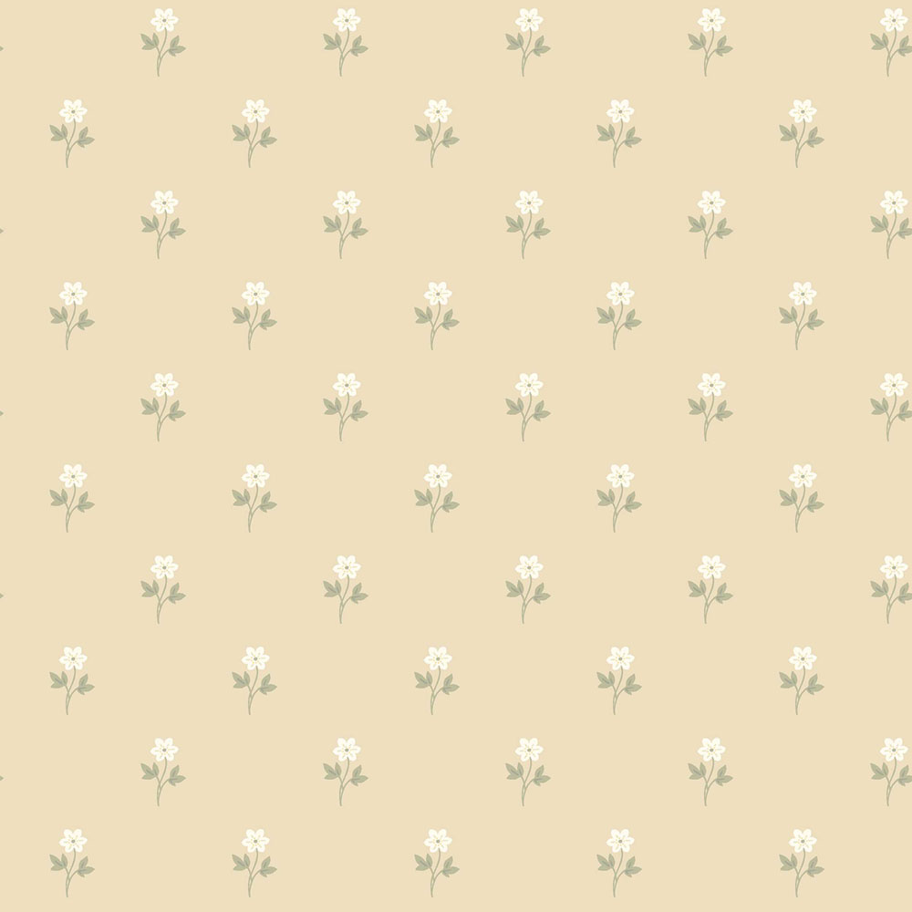 Wallpaper, yellow, flowers, 6972, Osterlen, Borastapeter