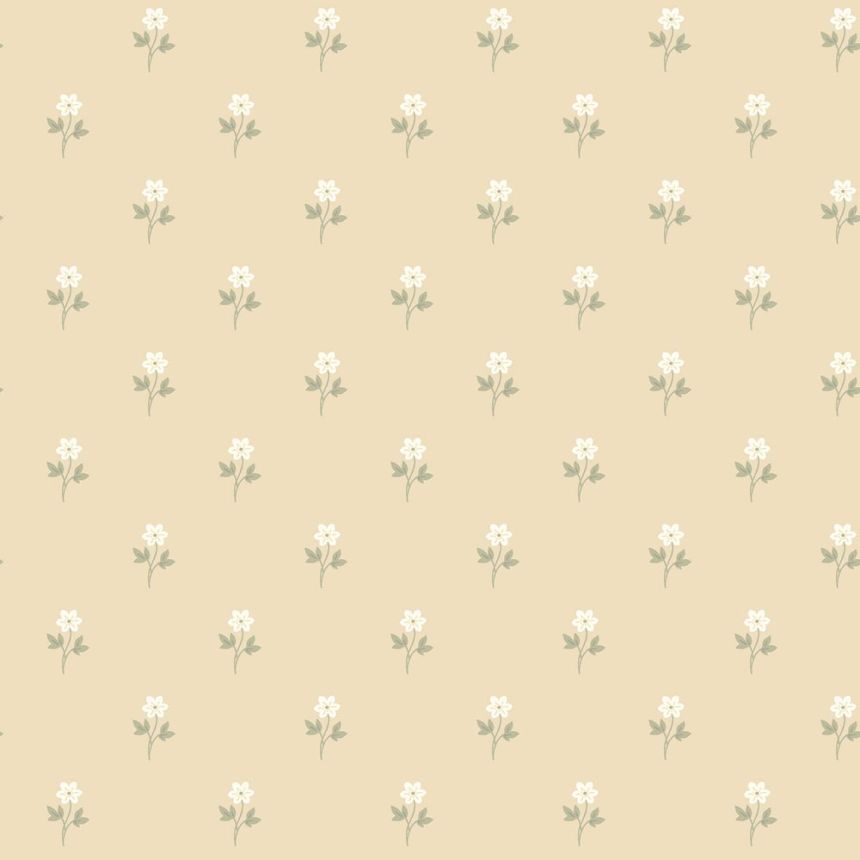 Wallpaper, yellow, flowers, 6972, Osterlen, Borastapeter