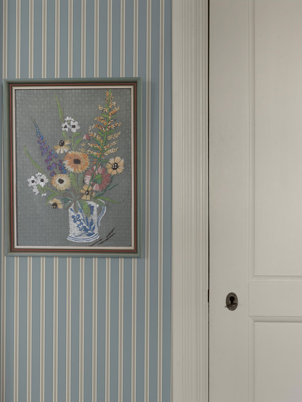 Wallpaper, blue, stripes, 6981, Osterlen, Borastapeter