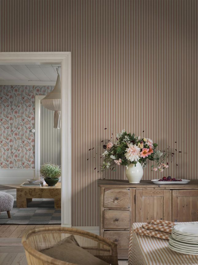 Wallpaper, brown, stripes, 6982, Osterlen, Borastapeter