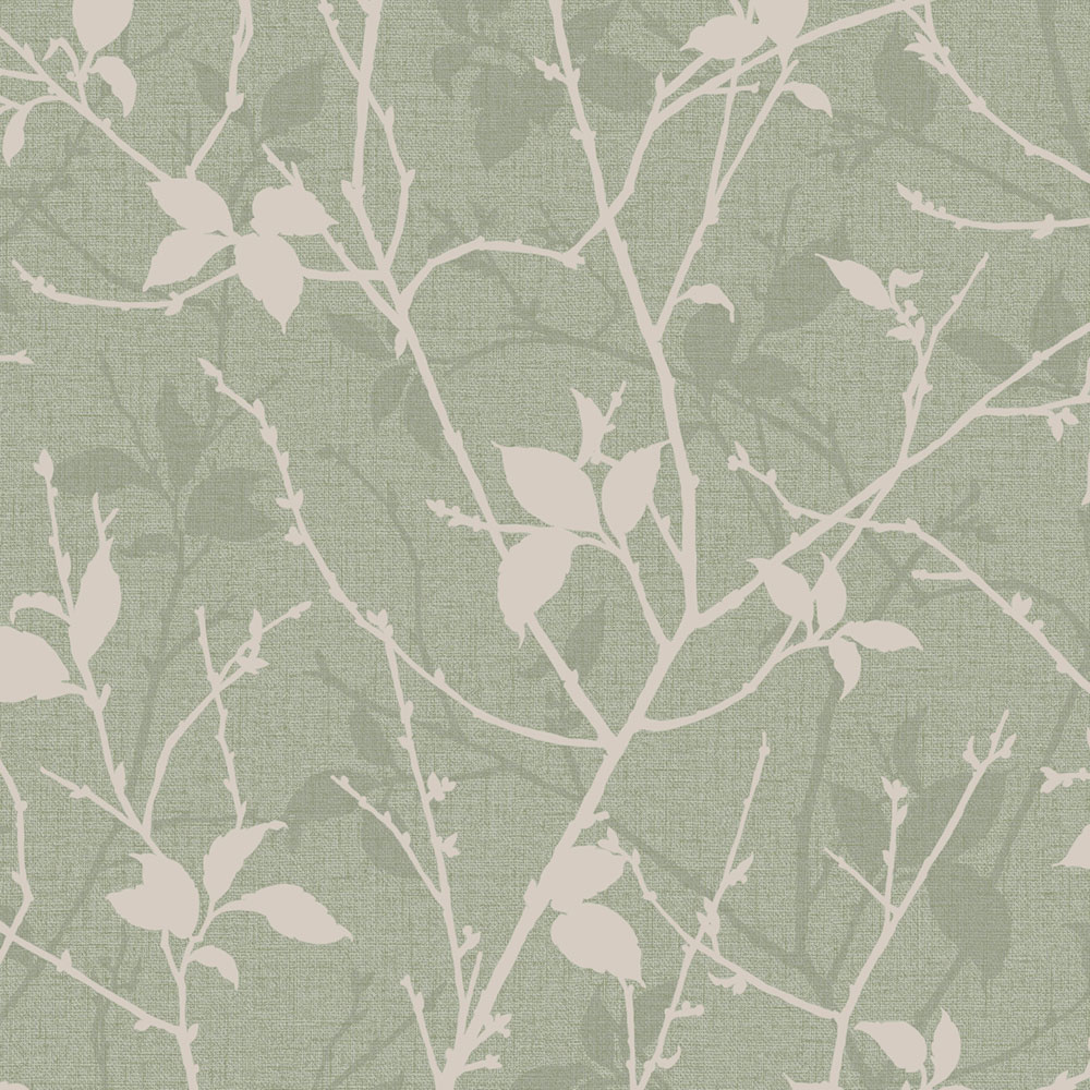 Wallpaper, green, leaves, branches, 122430, Refine, Graham Brown Boutique