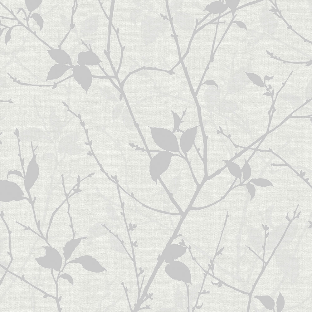 Wallpaper, grey-silver, leaves, branches, 122433, Refine, Graham Brown Boutique