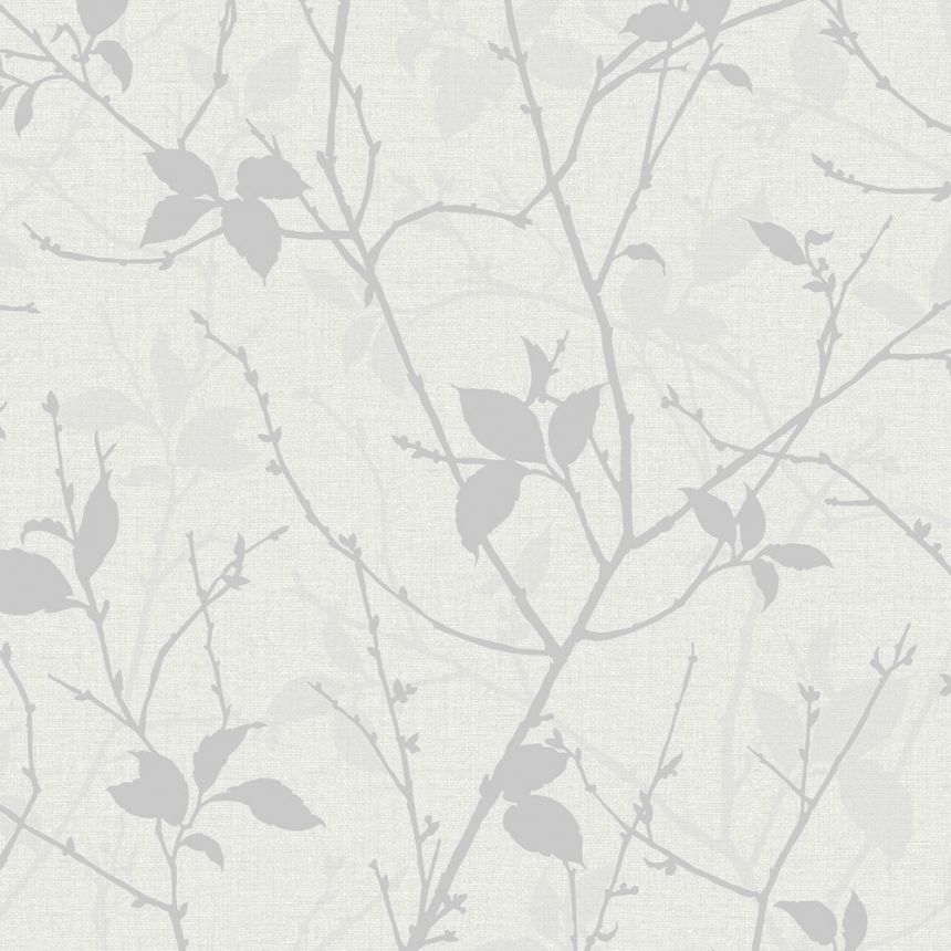 Wallpaper, grey-silver, leaves, branches, 122433, Refine, Graham Brown Boutique