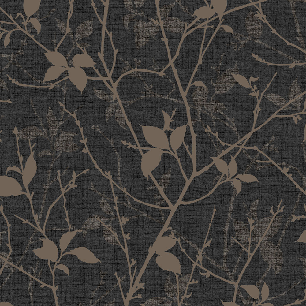Wallpaper, grey-brown, leaves, branches, 122432, Refine, Graham Brown Boutique