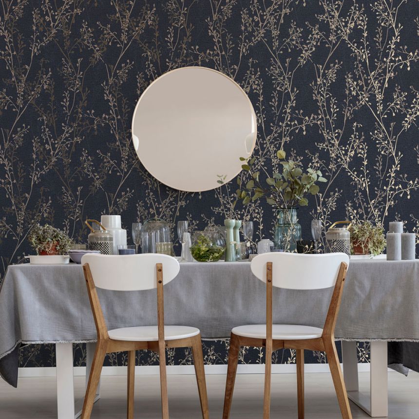 Wallpaper, blue, branches, 128036, Refine, Graham Brown Boutique