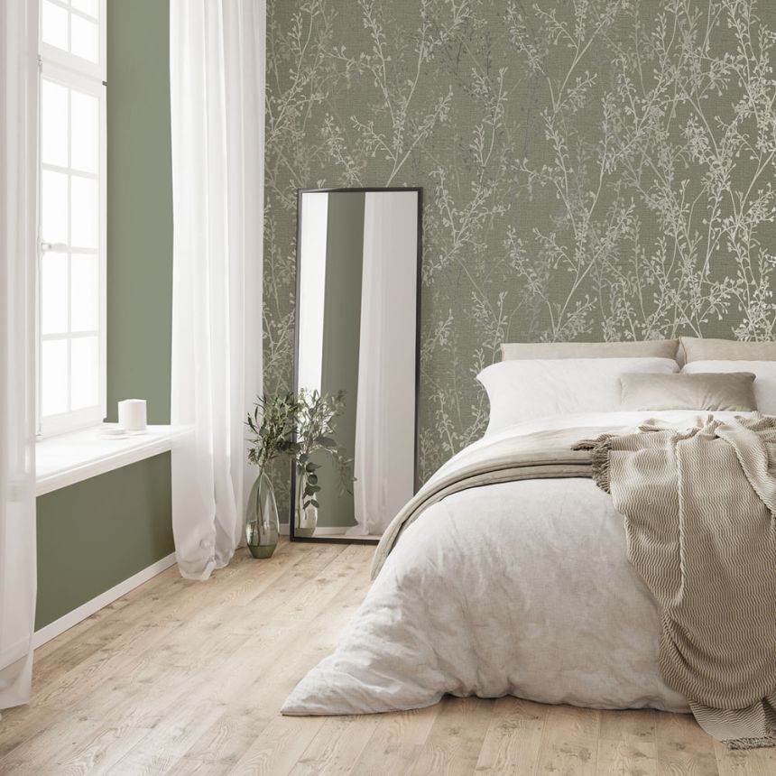 Wallpaper, green, branches, 128039, Refine, Boutique Graham Brown