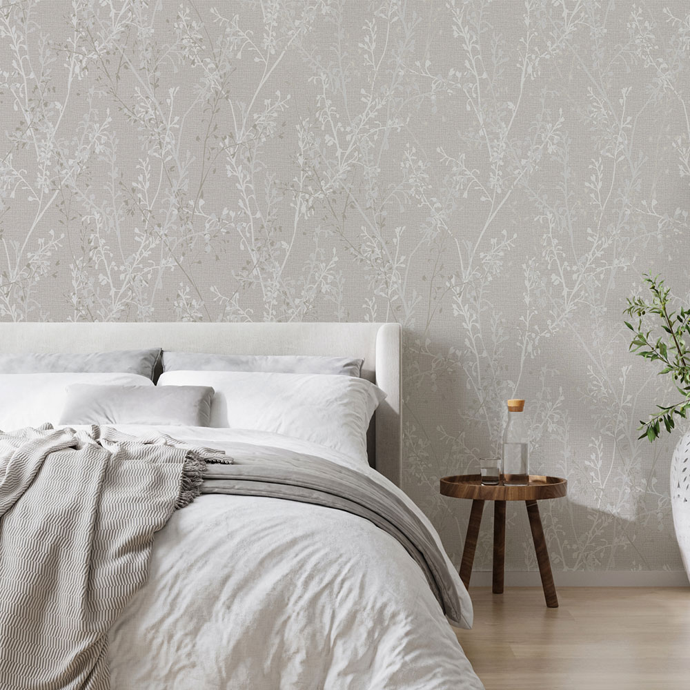 Wallpaper, grey, branches, 128045, Refine, Graham Brown Boutique