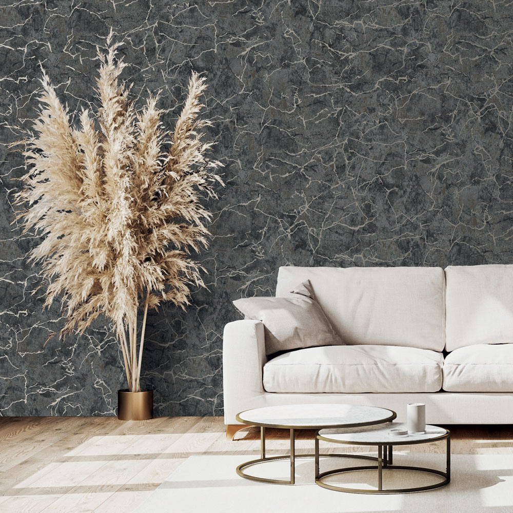 Wallpaper, grey-gold, marble, 122428, Refine, Graham Brown Boutique