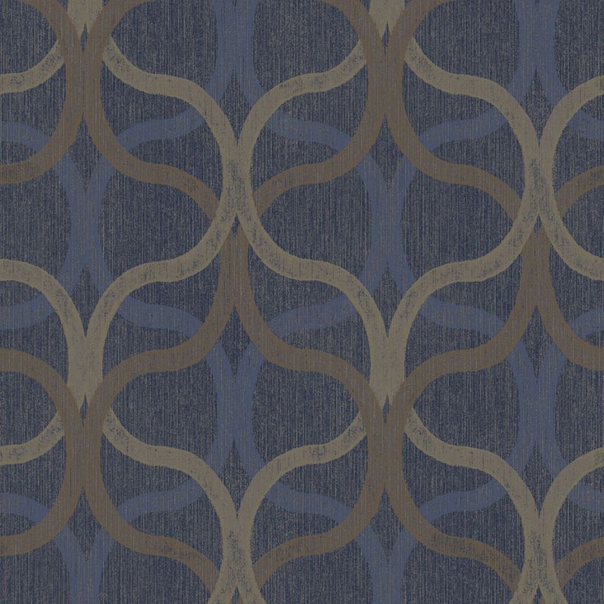 Geometric wallpaper, blue, 128000, Refine, Graham Brown Boutique