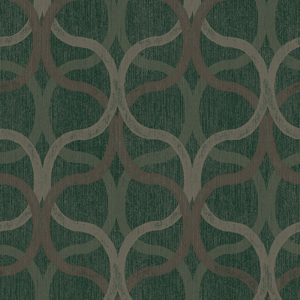 Geometric wallpaper, green, 128006, Refine, Graham Brown Boutique