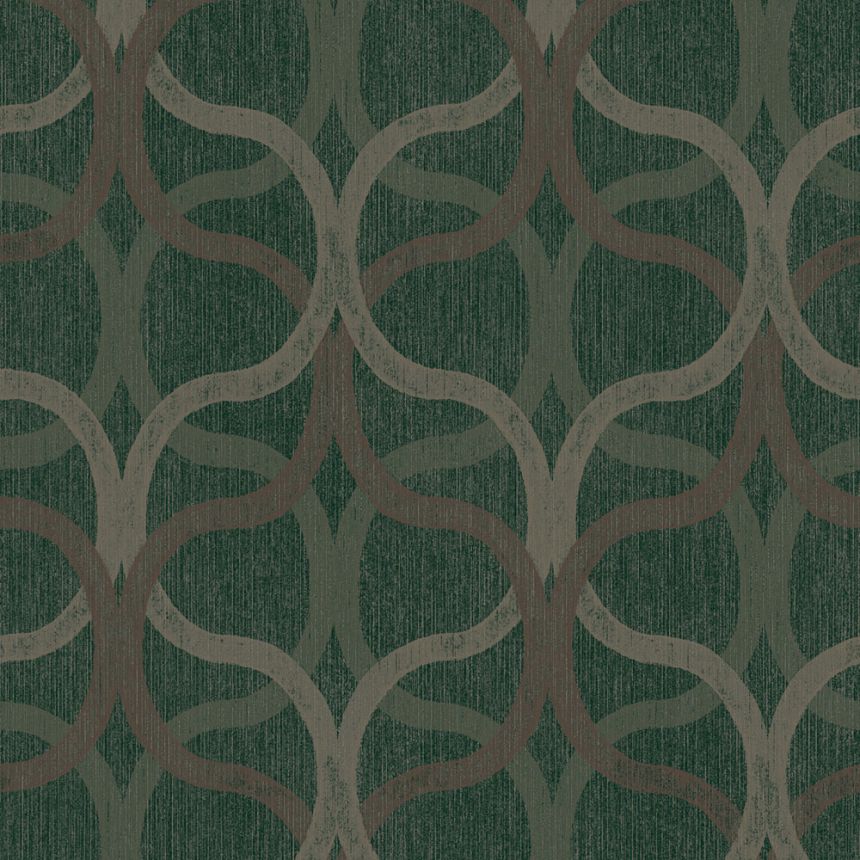 Geometric wallpaper, green, 128006, Refine, Graham Brown Boutique