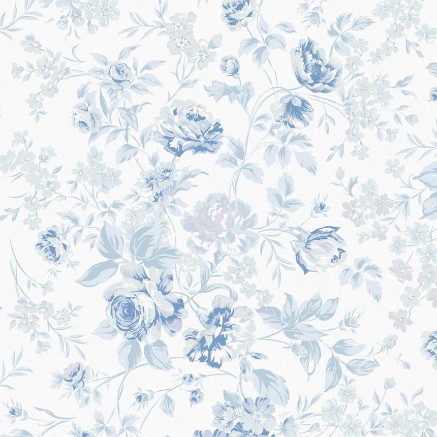 Wallpaper, blue, flowers, 125109, Shabby Chic by Rachel Ashwell