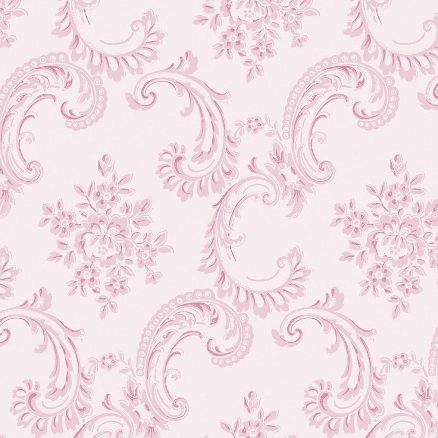 Wallpaper, pink, classic, ornaments, 125113, Shabby Chic by Rachel Ashwell