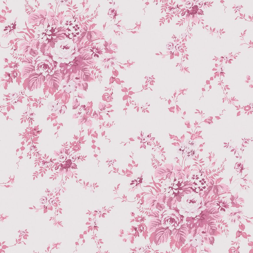 Wallpaper, pink, flowers, 125126, Shabby Chic by Rachel Ashwell