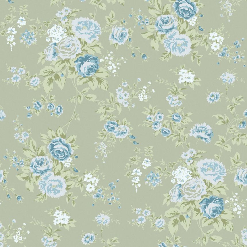 Wallpaper, green, flowers, 125131, Shabby Chic by Rachel Ashwell