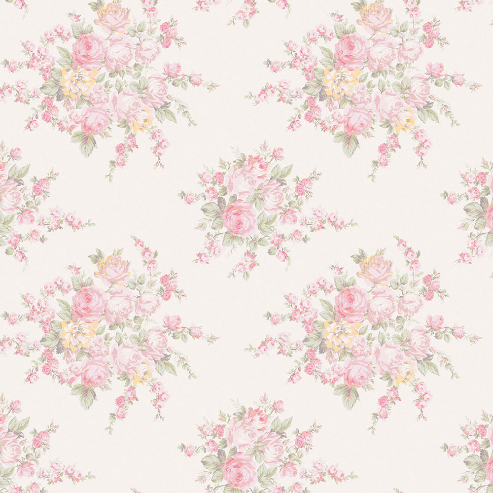 Wallpaper, pink, flowers, 125135, Shabby Chic by Rachel Ashwell