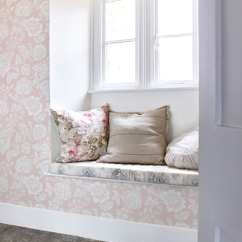 Wallpaper, pink, flowers, 125140, Shabby Chic by Rachel Ashwell
