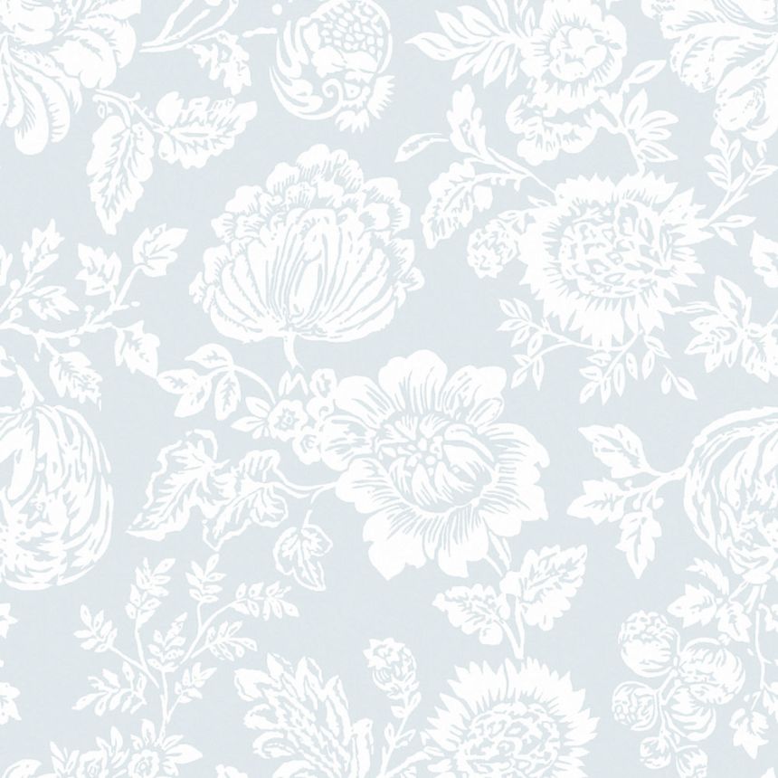Wallpaper, blue, flowers, 125141, Shabby Chic by Rachel Ashwell