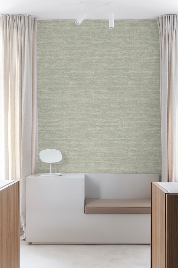 Wallpaper, grey-blue-green, fabric imitation, PW1006, Precious Weaves, Grandeco