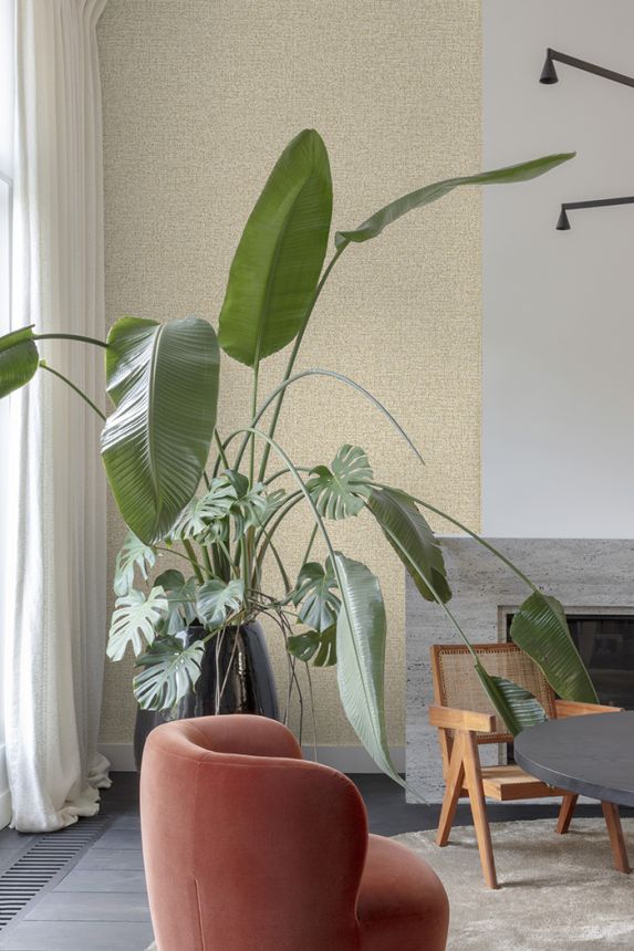 Wallpaper, grey-brown, fabric imitation, PW1103, Precious Weaves, Grandeco