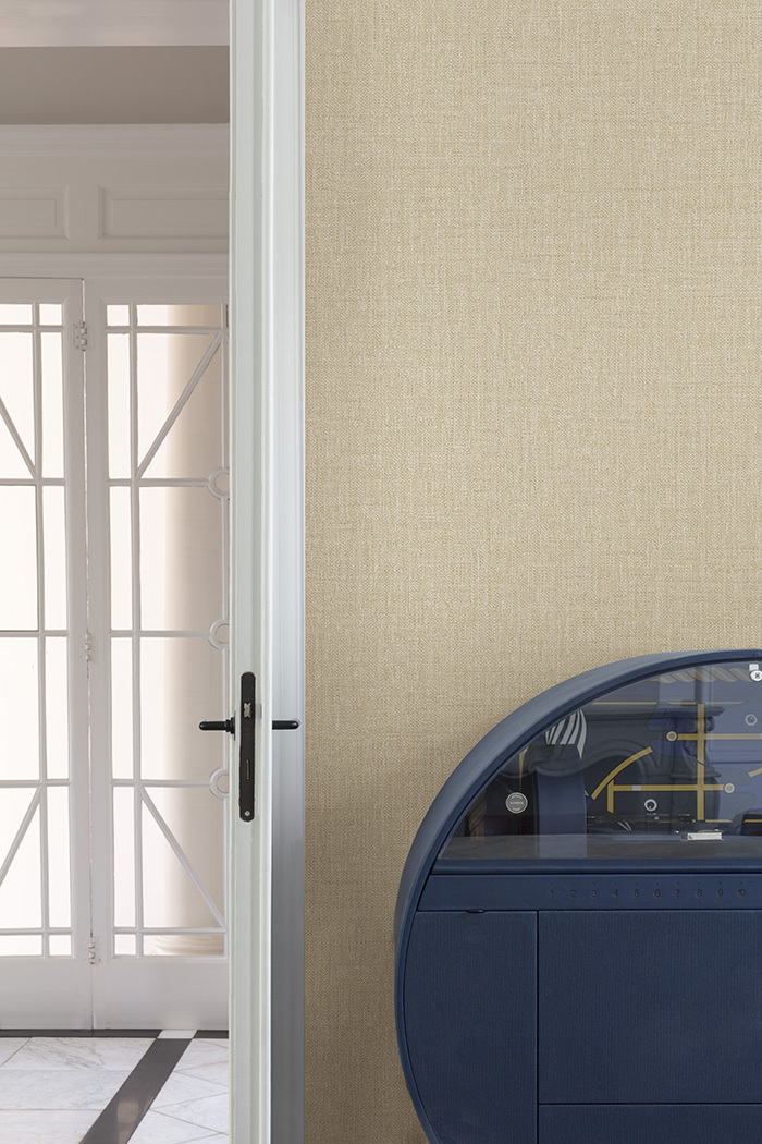 Wallpaper, beige, fabric imitation, PW1205, Precious Weaves, Grandeco