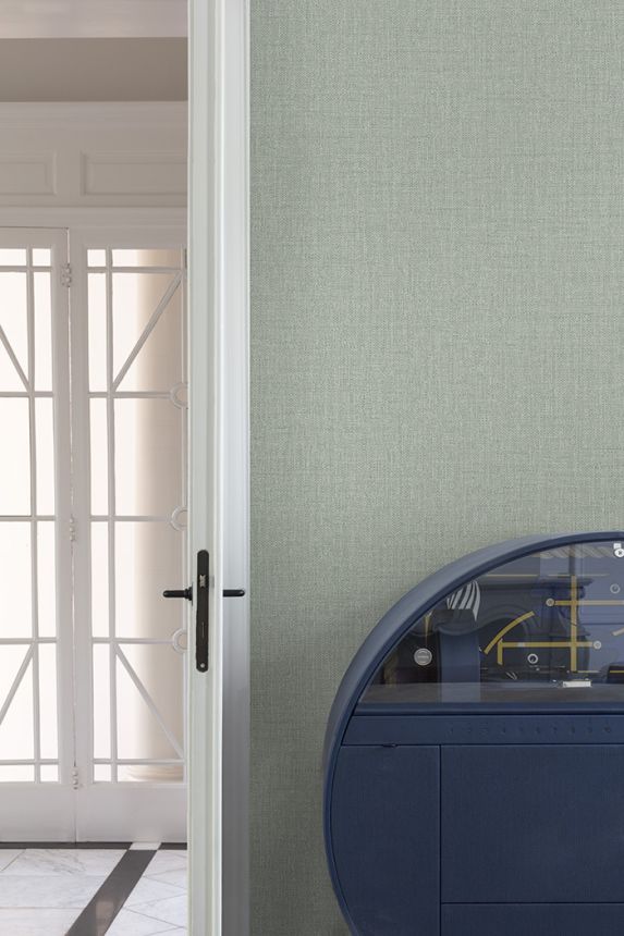 Wallpaper, turquoise, fabric imitation, PW1206, Precious Weaves, Grandeco