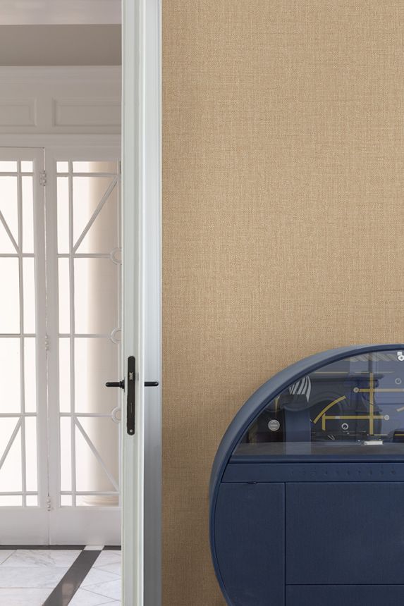 Wallpaper, brown-beige, fabric imitation, PW1212, Precious Weaves, Grandeco