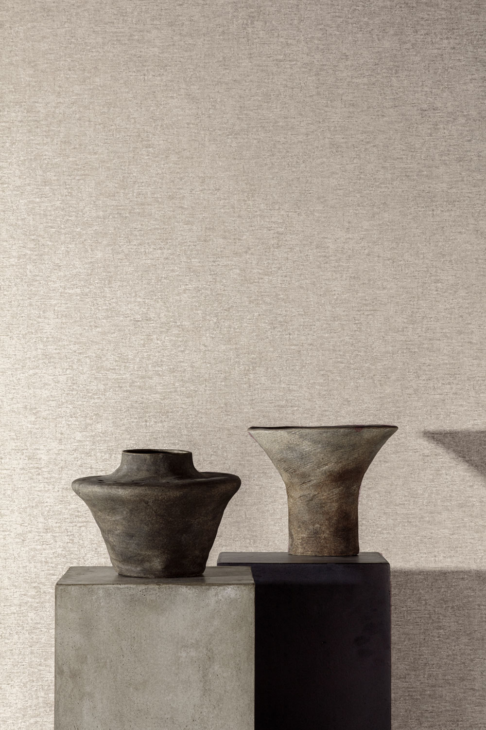 Wallpaper, brown-grey, fabric imitation, PW1382, Precious Weaves, Grandeco