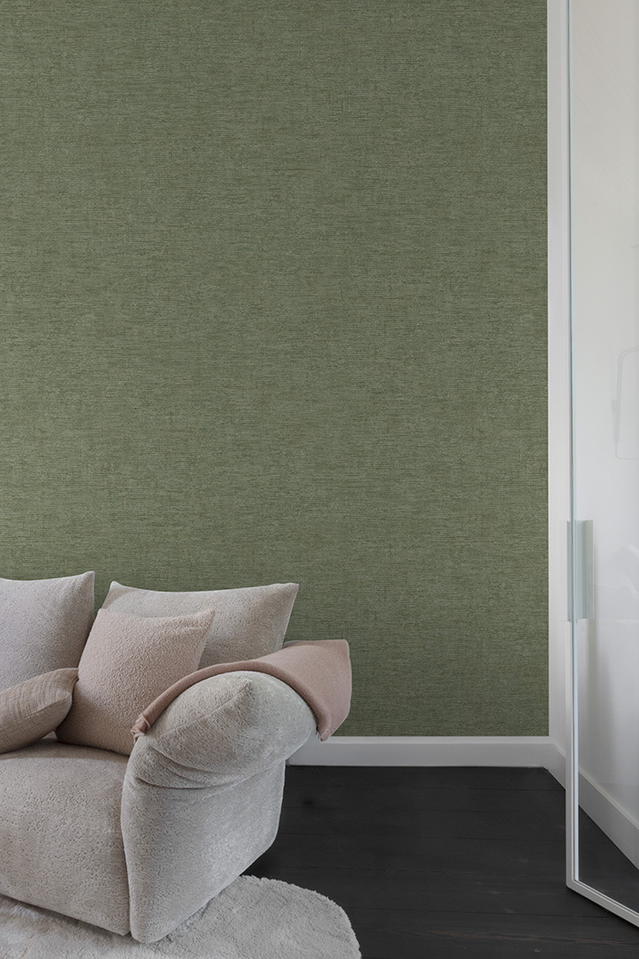 Wallpaper, green, fabric imitation, PW1315, Precious Weaves, Grandeco