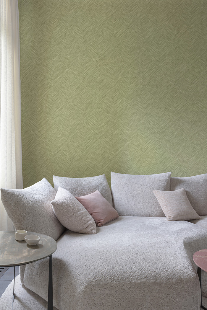 Wallpaper, green, geometric, PW3007, Precious Weaves, Grandeco