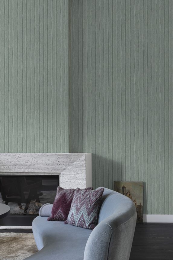 Wallpaper, green, stripes, PW4006, Precious Weaves, Grandeco