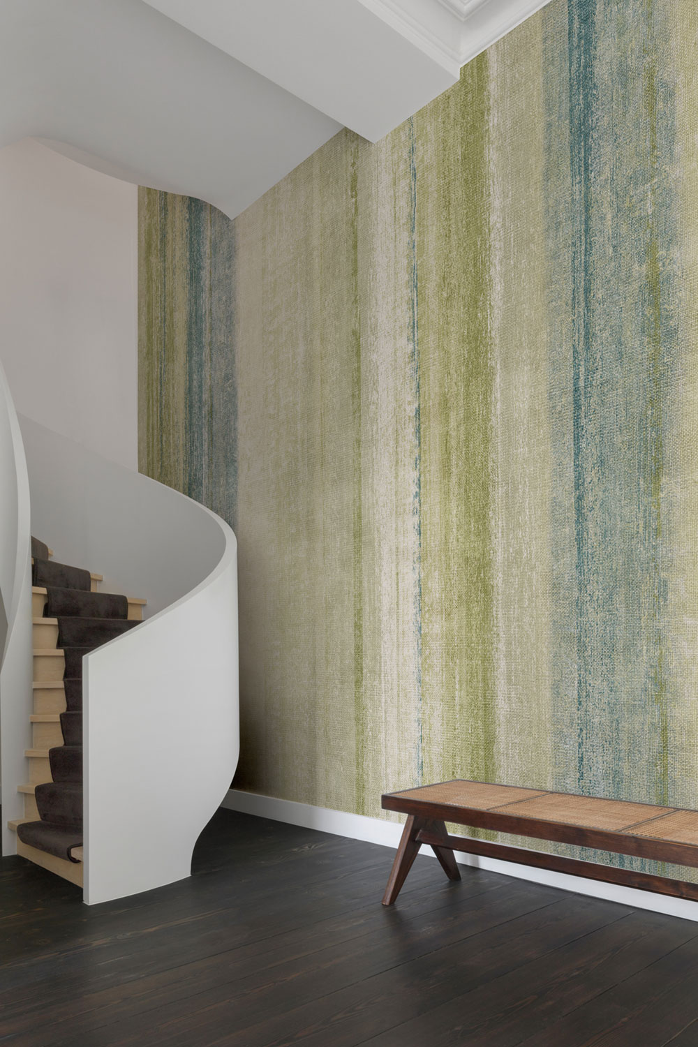 Wallpaper, green-blue, fabric imitation, PW6001, Precious Weaves, Grandeco