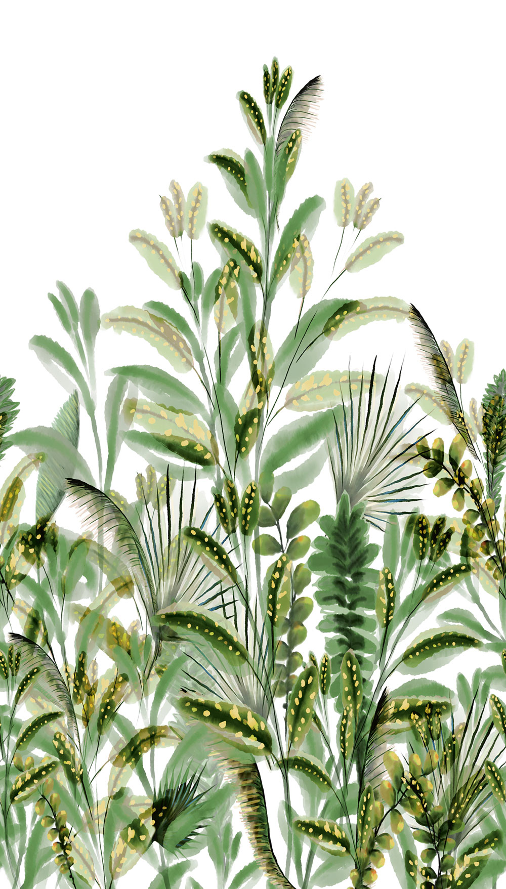 Beige wallpaper, Plants, leaves, A59502, One roll, one motif 2, Grandeco