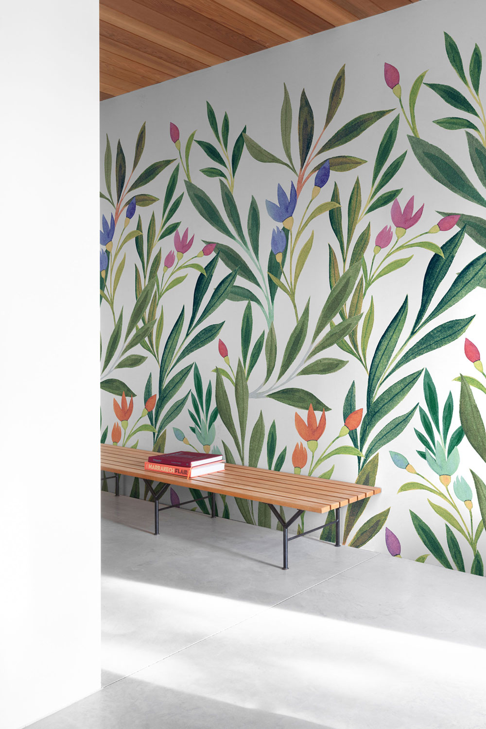 Beige wallpaper, Flowers, leaves, A72801, One roll, one motif 2, Grandeco