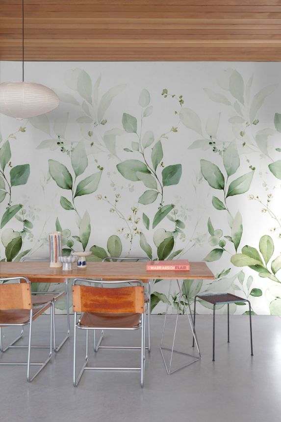 Beige wallpaper, Branches, leaves, A77101, One roll, one motif 2, Grandeco