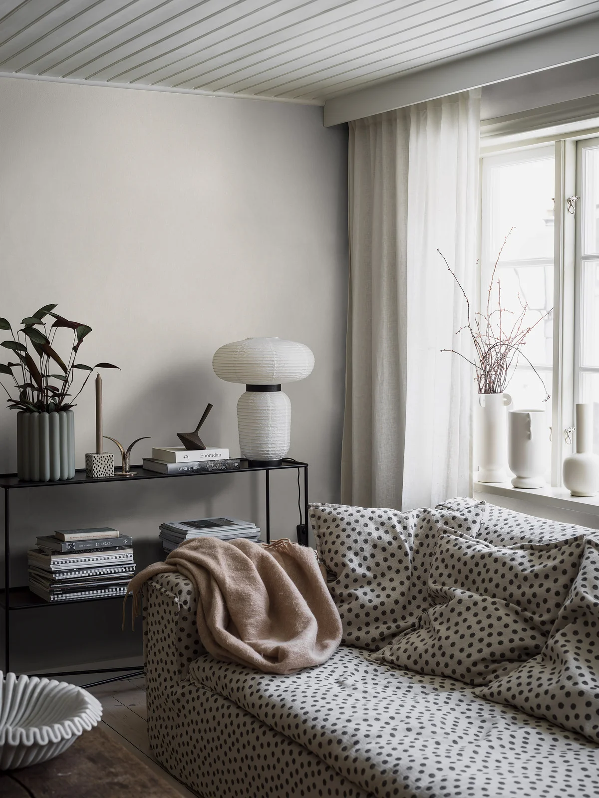 Wallpaper, beige, fabric effect, 4310, Newbie Wallpaper, Boråstapeter