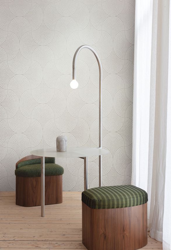 Wallpaper, grey and silver, graphic, Art Deco, EAR604, The Texture Book, Masureel