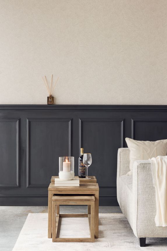 Wallpaper, cream, ginkgo leaves, 350520, Riviera Maison, Eijffinger